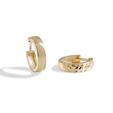 18ct Solid 10mm Gold Hoop Earrings