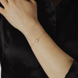 18ct Yellow Gold Star Chain Bracelet