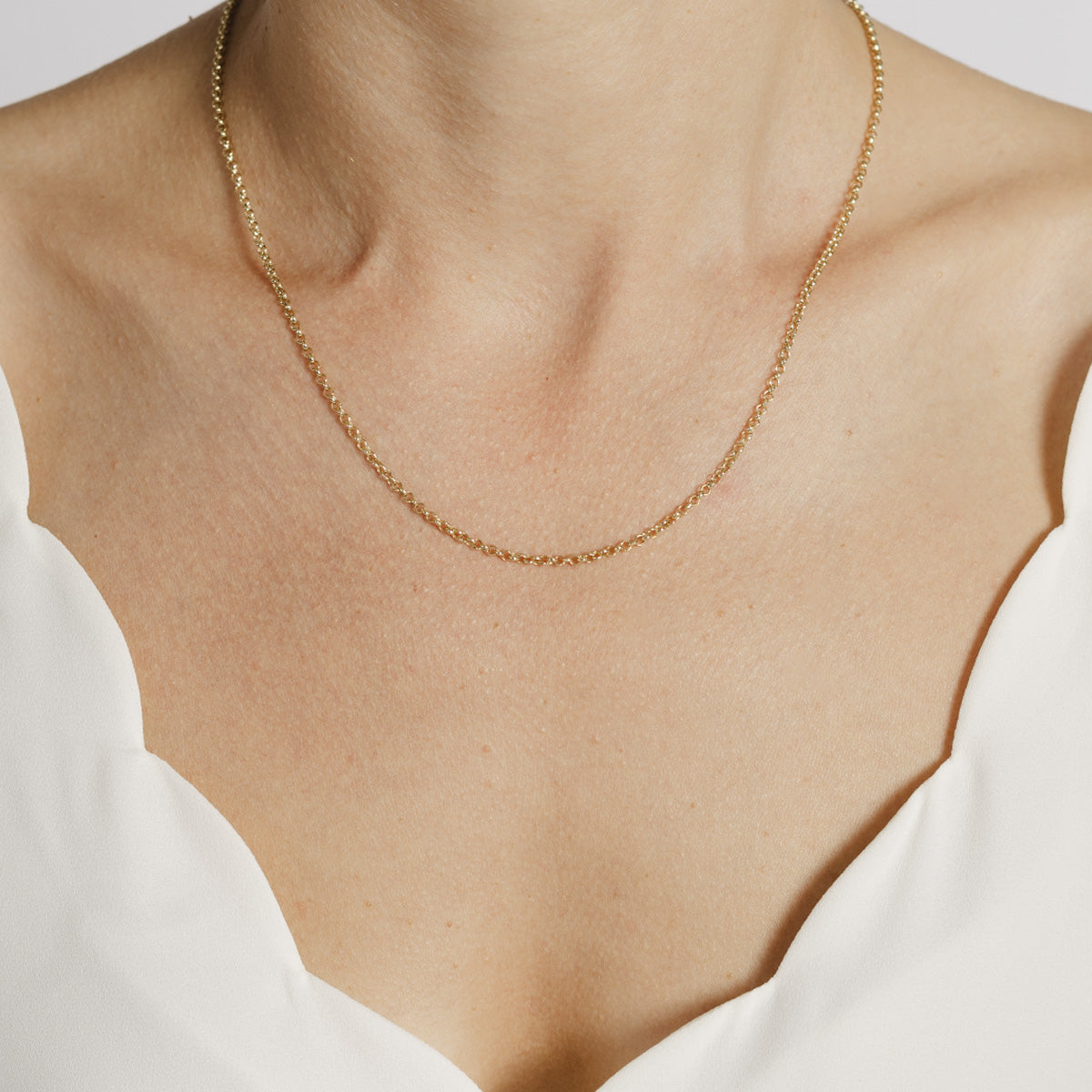 18ct Solid Gold Belcher Chain Necklace