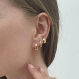 18ct Yellow Gold Small Thin Hoop Earrings