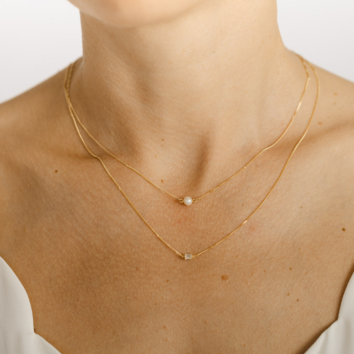 18ct Solid Gold Pearl Necklace