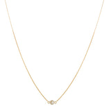 18ct Solid Yellow Gold Curb Pearl Necklace
