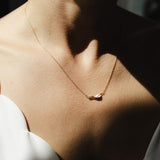 18ct Solid Yellow Gold Feather Necklace