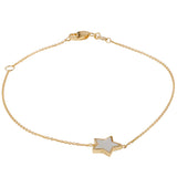18ct Yellow Gold Star Chain Bracelet