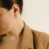 18ct Solid Gold Thick Chunky Hoop Earrings