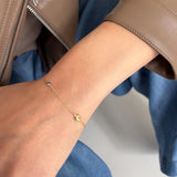 18ct Solid Gold Evil Eye Bracelet