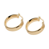 18ct Solid Gold Thick Chunky Hoop Earrings