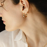 18ct Solid Gold Thick Chunky Hoop Earrings