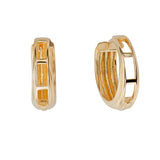 18ct Solid Gold Double Sided Hoop Earrings