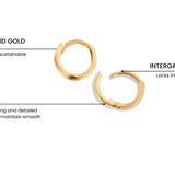 18ct Solid Gold 6mm Cartilage Hoop Earrings