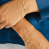 18ct Solid Gold Beaded Chain Bracelet-11