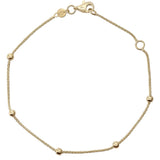 18ct Solid Gold Beaded Chain Bracelet