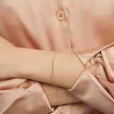 18ct Solid Gold Chain T Bar Bracelet