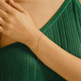 18ct Solid Gold Thin Box Chain Bracelet-3