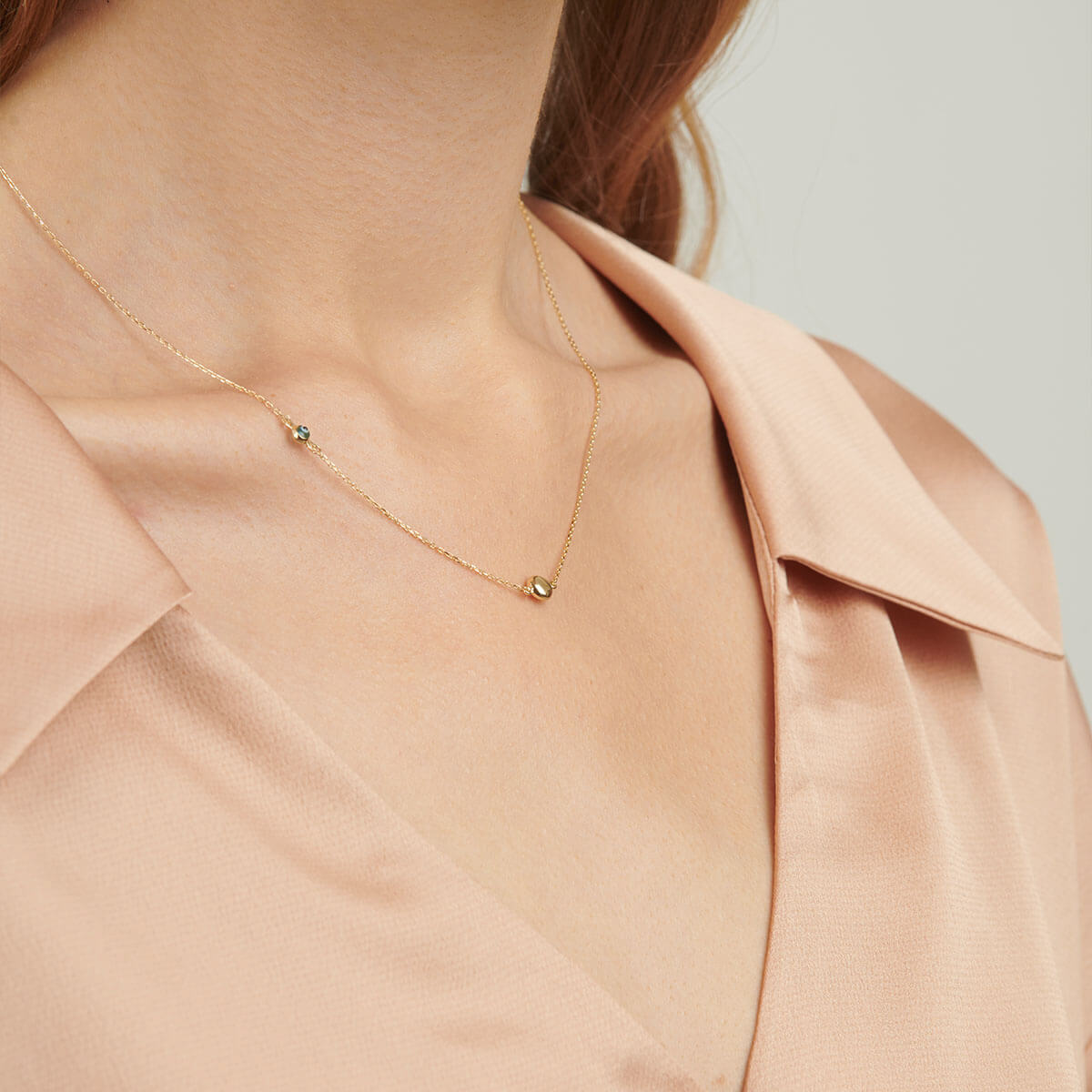 18ct Solid Yellow Gold Evil Eye Necklace