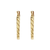 18ct Solid Yellow Gold Solid Gold Hoop Earrings Uk