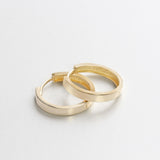 18ct Solid Yellow 17mm Plain Gold Hoop Earrings