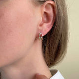 Trio 18ct White, Rose & Gold Clip On Earrings