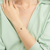 18ct Yellow Gold Heart Lock & Key Bracelet