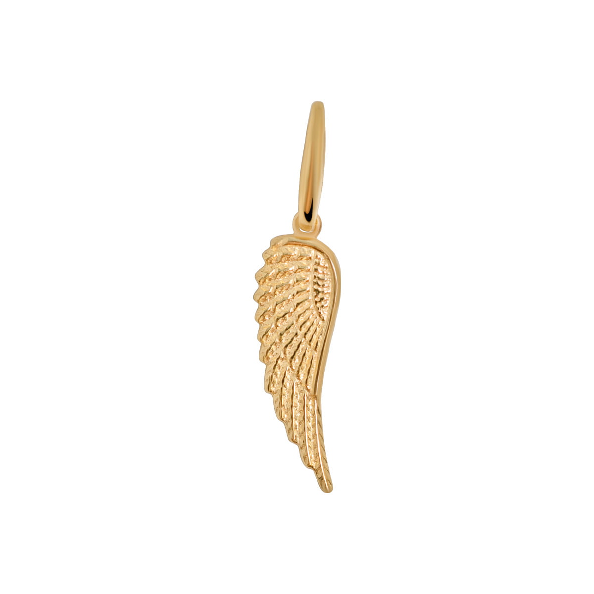 18ct Yellow Gold Angel Wing Pendant Charm