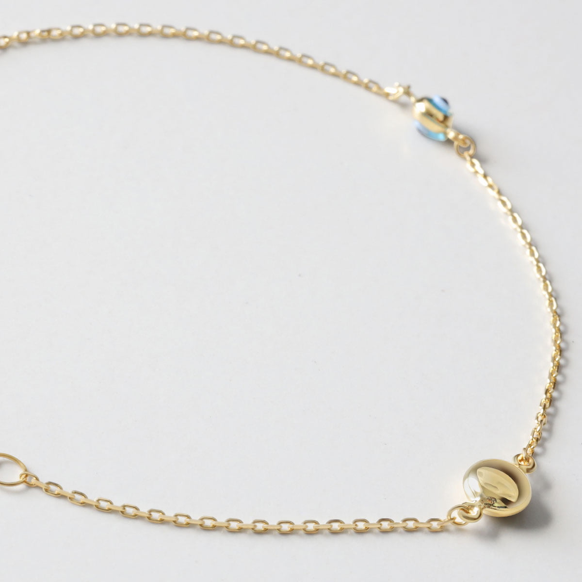 18ct Yellow Gold Charm Evil Eye Bracelet