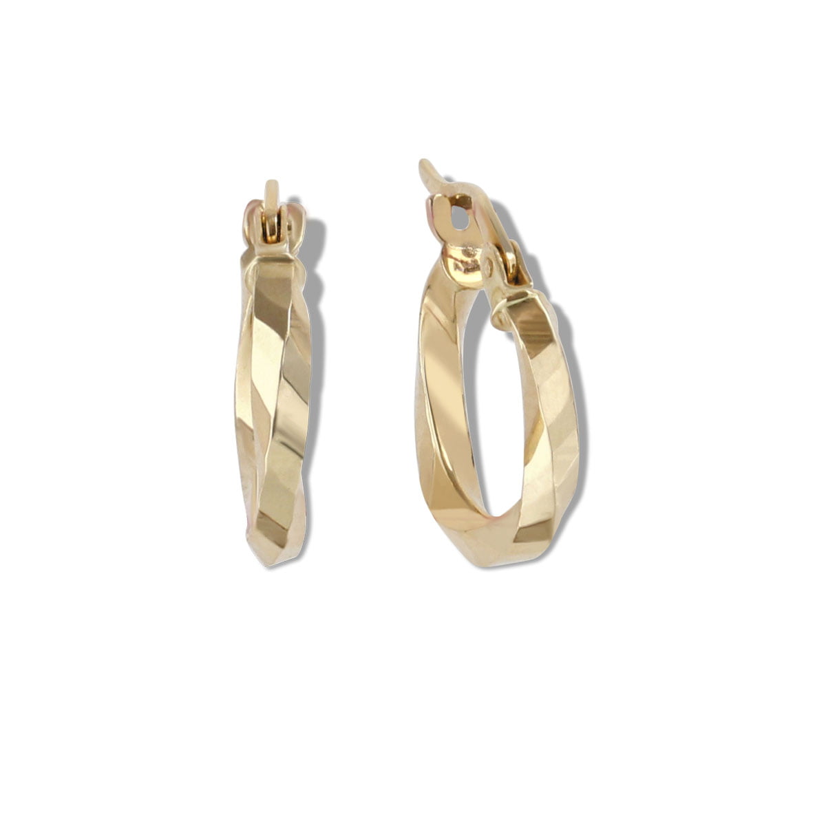 18ct Yellow Gold Creole Hoop Earrings