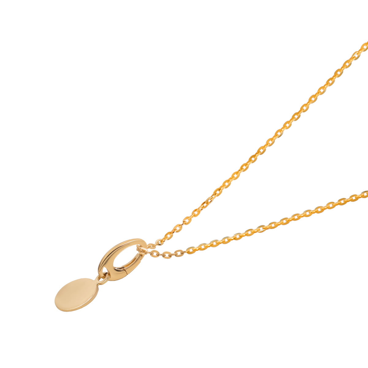 18ct Yellow Gold Disc Charm Pendant