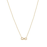 18ct Yellow Gold Infinity Pendant Chain Necklace