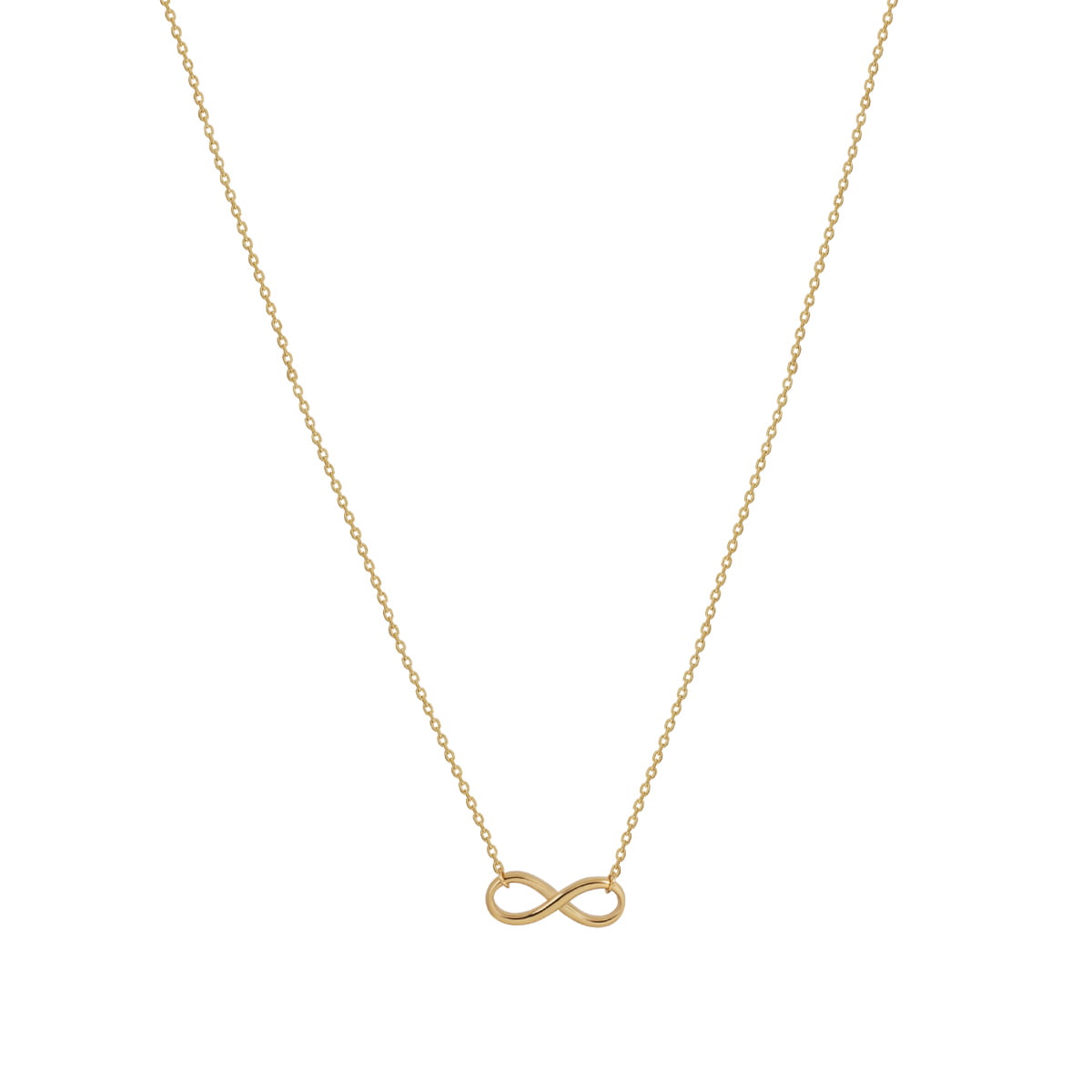 18ct Yellow Gold Infinity Pendant Chain Necklace