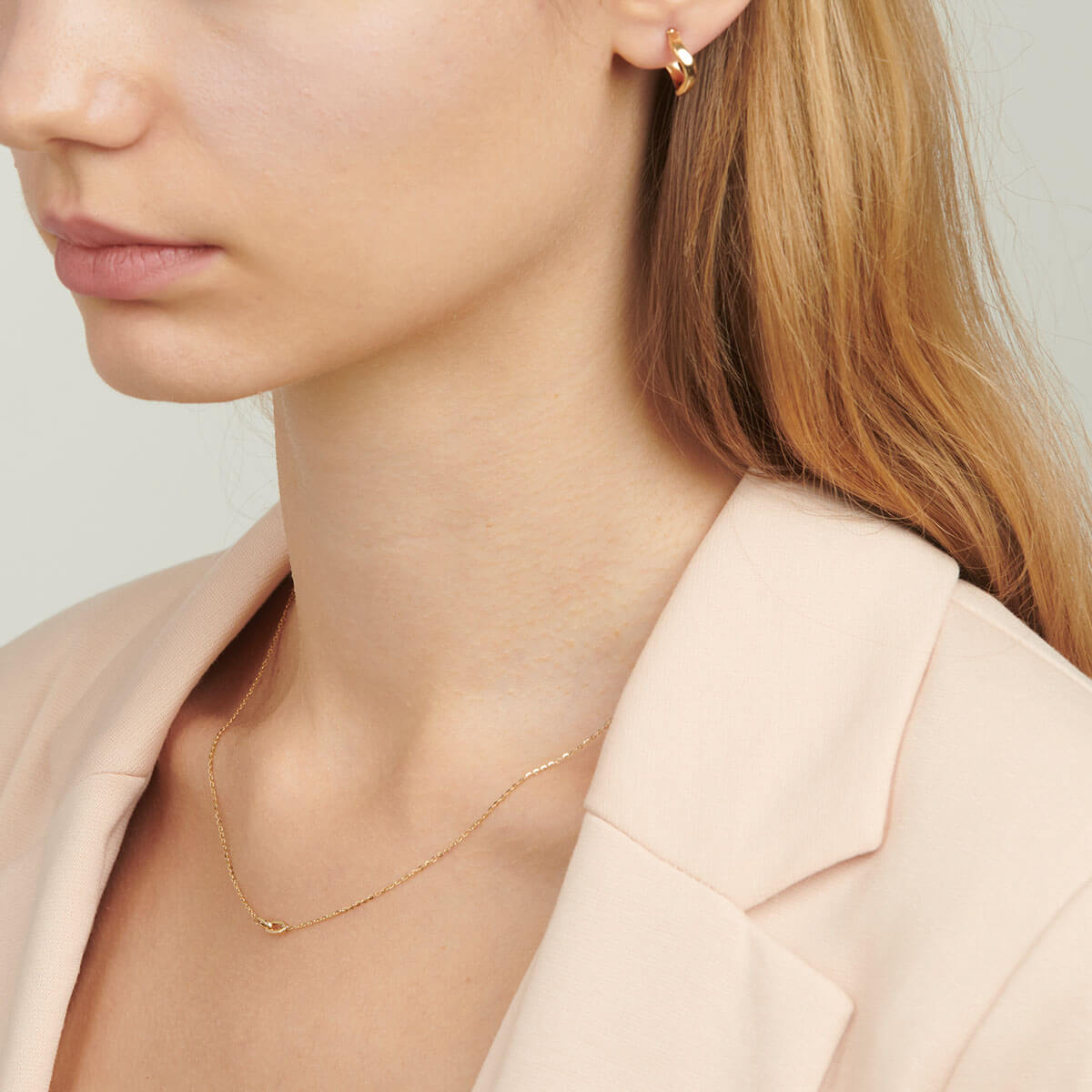18ct Yellow Gold Link Chain Pendant Necklace