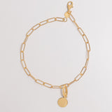 18ct Yellow Gold Mini Disc Charm Pendant