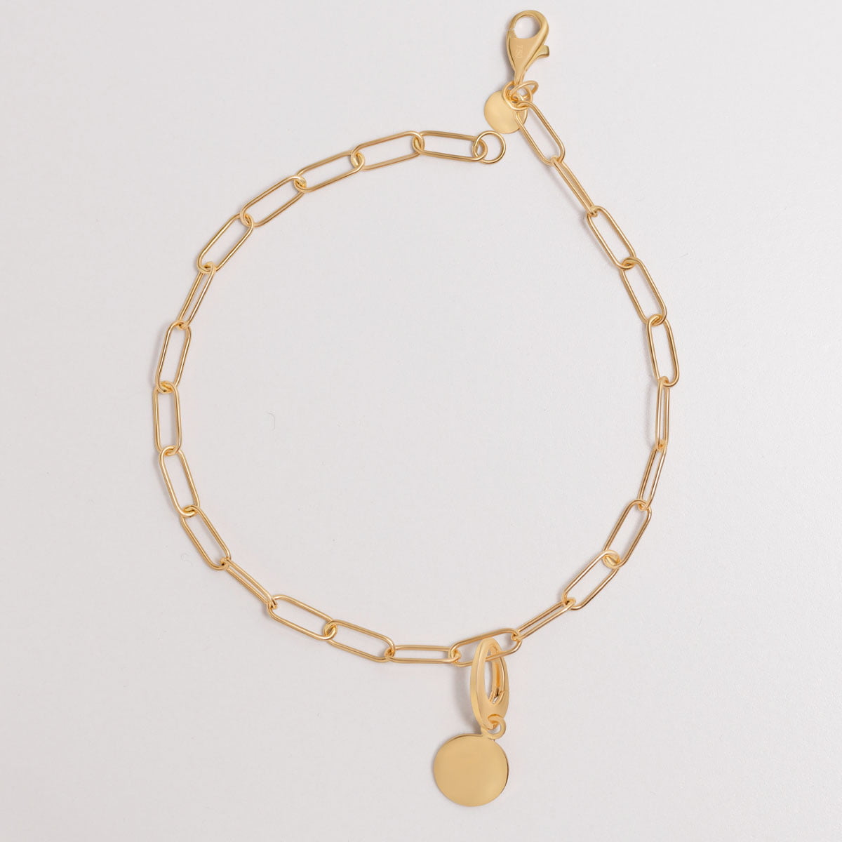 18ct Yellow Gold Mini Disc Charm Pendant