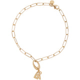 18ct Yellow Gold Mini Lock & Key Charm Bracelet