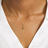 18ct Yellow Gold Mini Lock & Key Charm Necklace