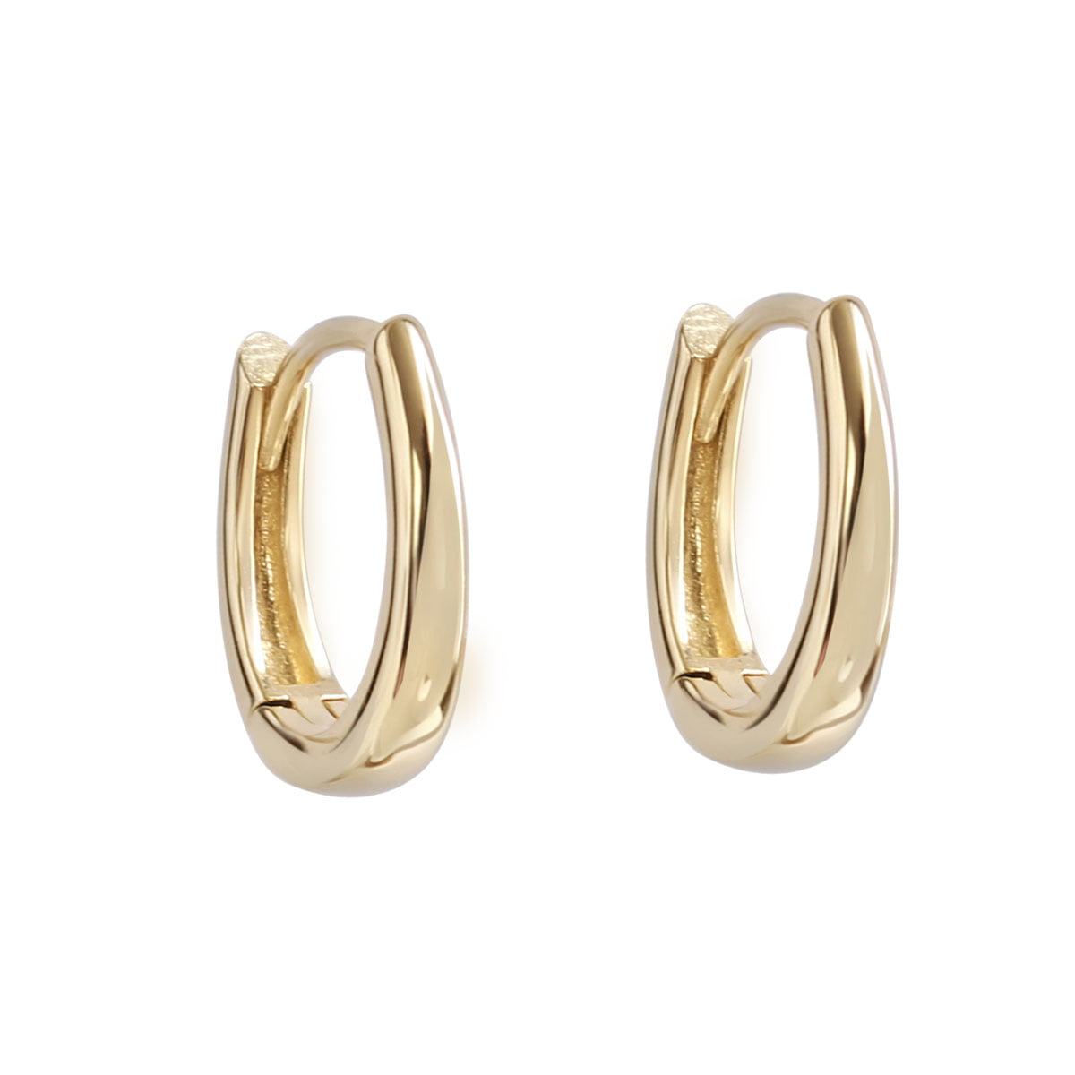 18ct Yellow Gold Small Thin Hoop Earrings Auric Jewellery