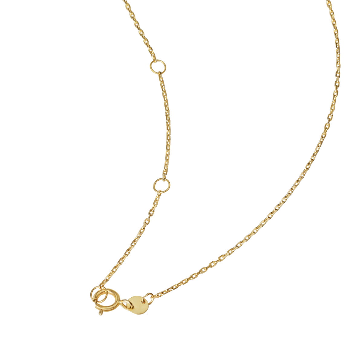 18ct Yellow Solid Gold T Bar Necklace