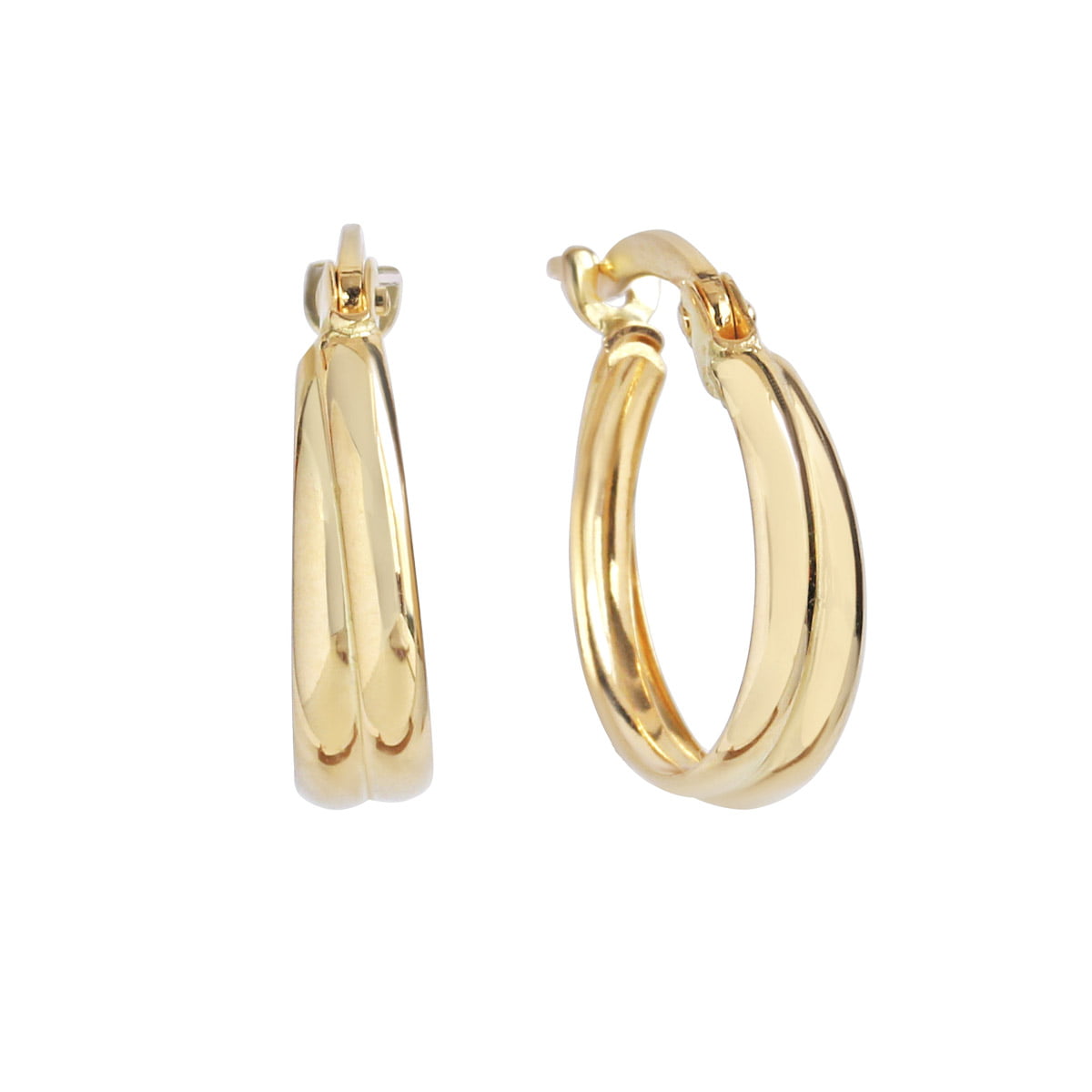 18ct Yellow mini gold hoop earrings