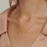 18ct initial necklace v necklace