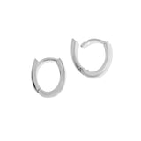 18ct White Gold Small Thin Hoop Earrings