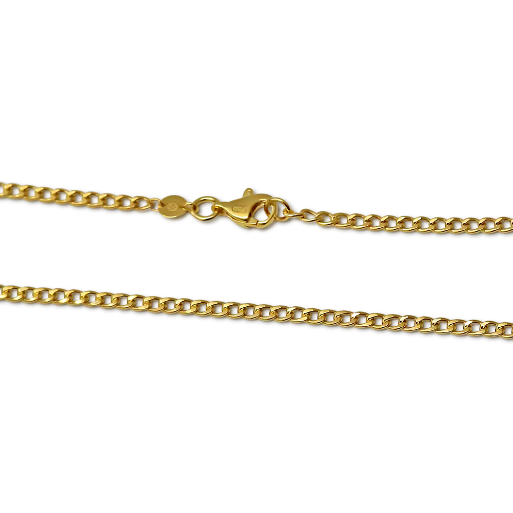 18ct Solid Gold Curb Chain Necklace