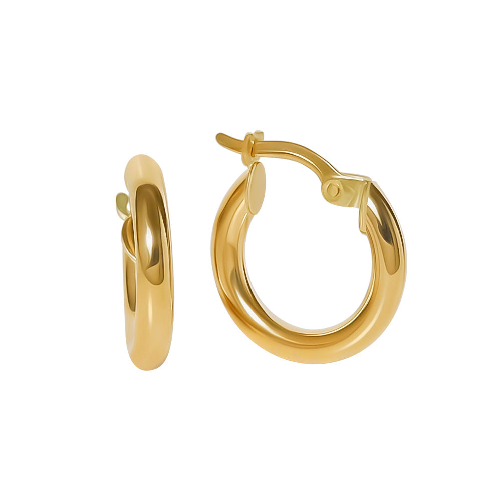 18ct Solid Gold Medium Hoops