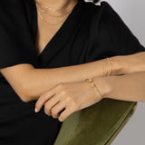 18ct Solid Yellow Gold Ball Bangle