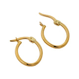 18ct Solid Gold Oval Hoop Earrings