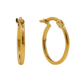 18ct Solid Gold Oval Hoop Earrings