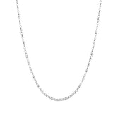18ct Solid White Gold Belcher Chain