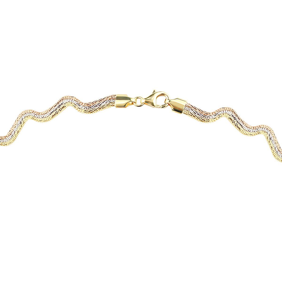 18ct White, Rose & Yellow Gold Choker Necklace
