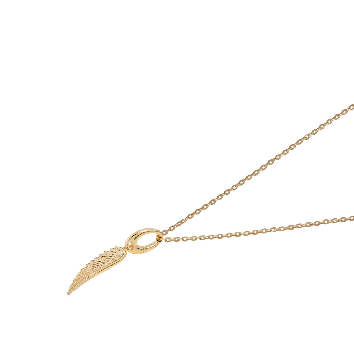 18ct Yellow Gold Angel Wing Pendant Charm