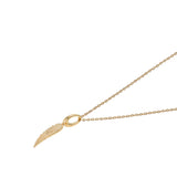 18ct Yellow Gold Angel Wing Pendant Charm