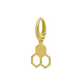 18ct HoneyComb Gold Pendant Charm
