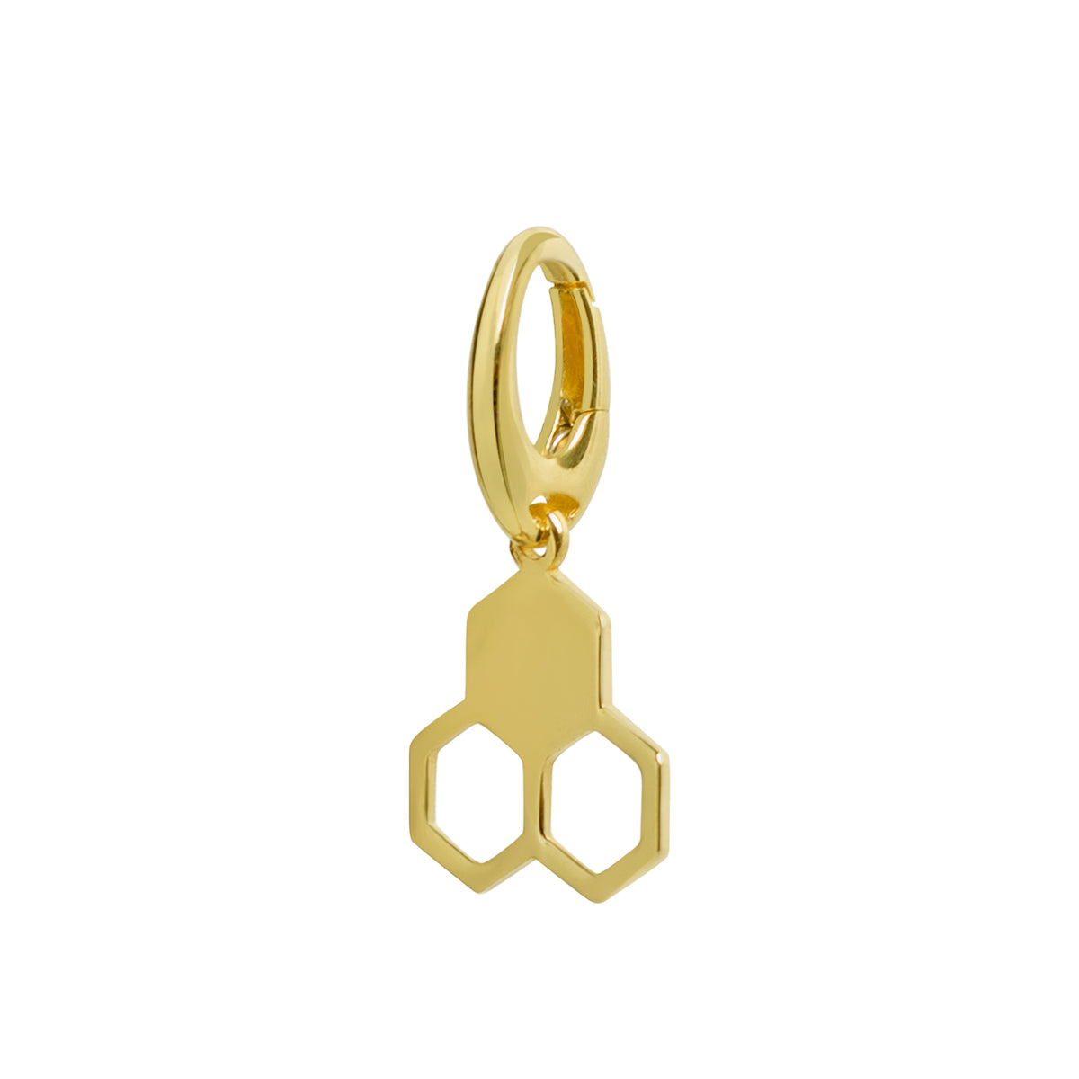 18ct HoneyComb Gold Pendant Charm